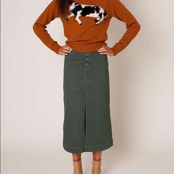 Rachel Antonoff Dresses & Skirts - Rachel Antonoff Carlotta Green  Denim Skirt Size 4